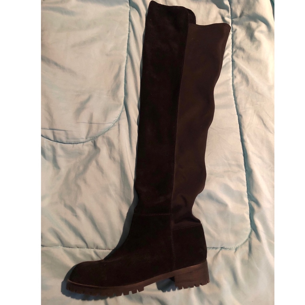 Urban Outfitters thigh high black suede boots